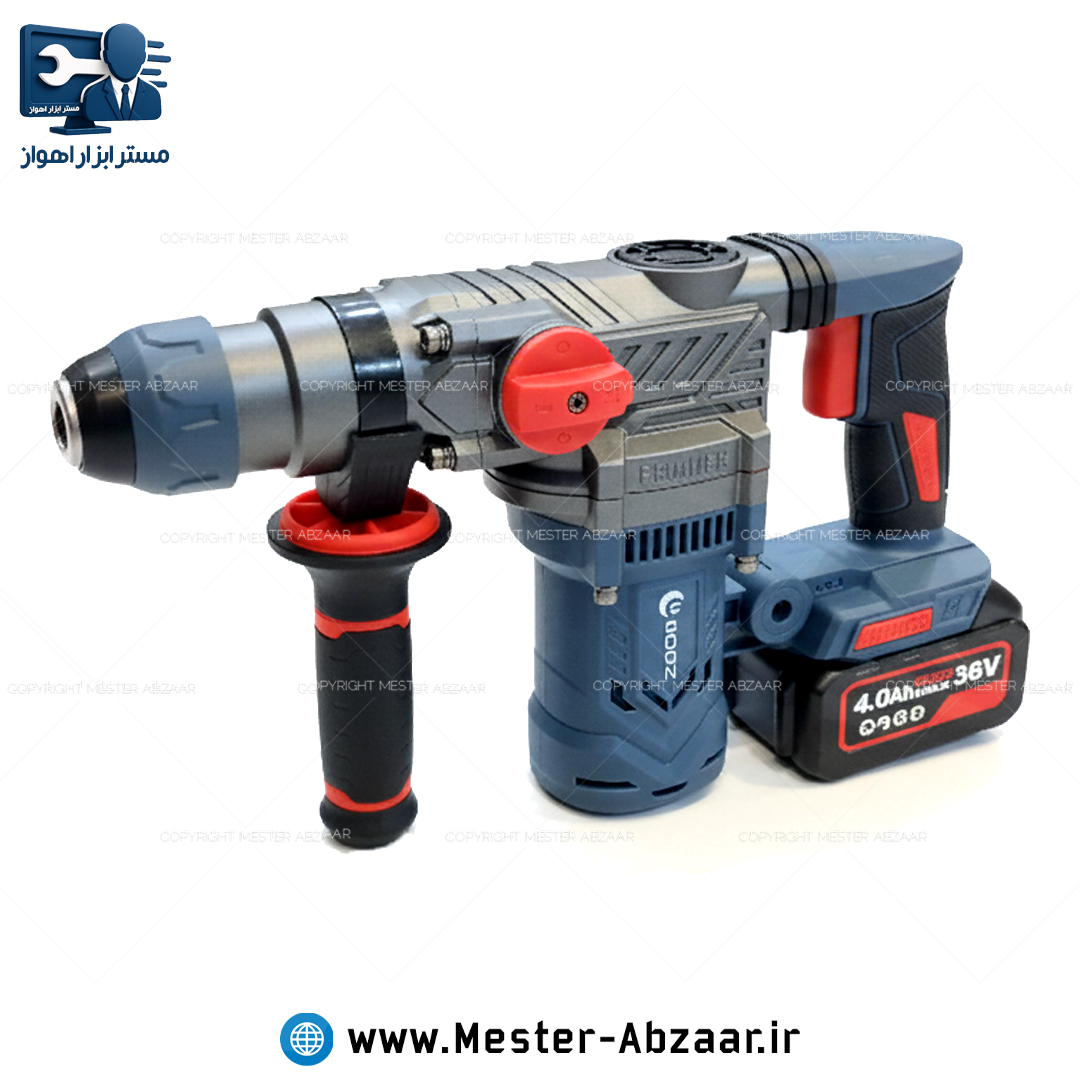 دریل بتن کن شارژی دو کاره 36 ولت ادون برند EDON RH-36BL با لوازم و کیف مدل پرو مکس PRO MAX