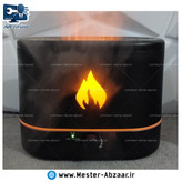 دستگاه بخور سرد 2 لیتری طرح شعله آتش رومیزی مدل XY-39 رطوبت ساز رو میزی نور رنگی