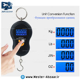 ترازو دیجیتال طرح گلابی فانتزی 50 کیلویی مدل SPEOIFICATION وزنه دستی قلاب دار