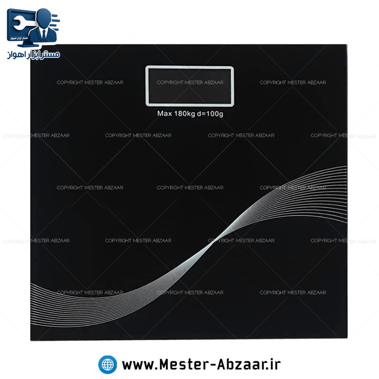 ترازو دیجیتالی شیشه ای دارای دما سنج مدل bathroom scale