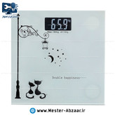 ترازو دیجیتالی شیشه ای دارای دما سنج مدل bathroom scale