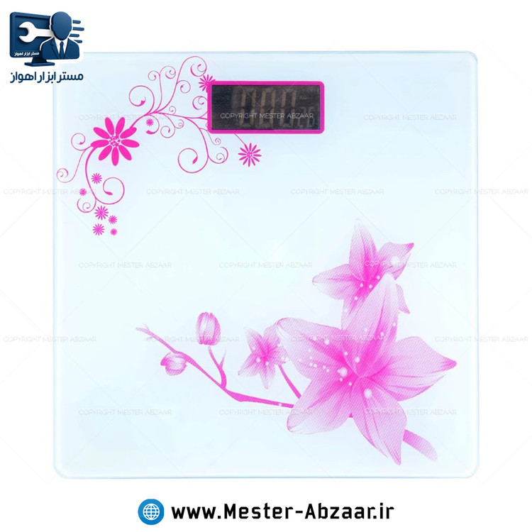 ترازو دیجیتالی شیشه ای دارای دما سنج مدل bathroom scale
