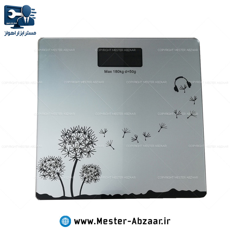 ترازو دیجیتالی شیشه ای دارای دما سنج مدل bathroom scale