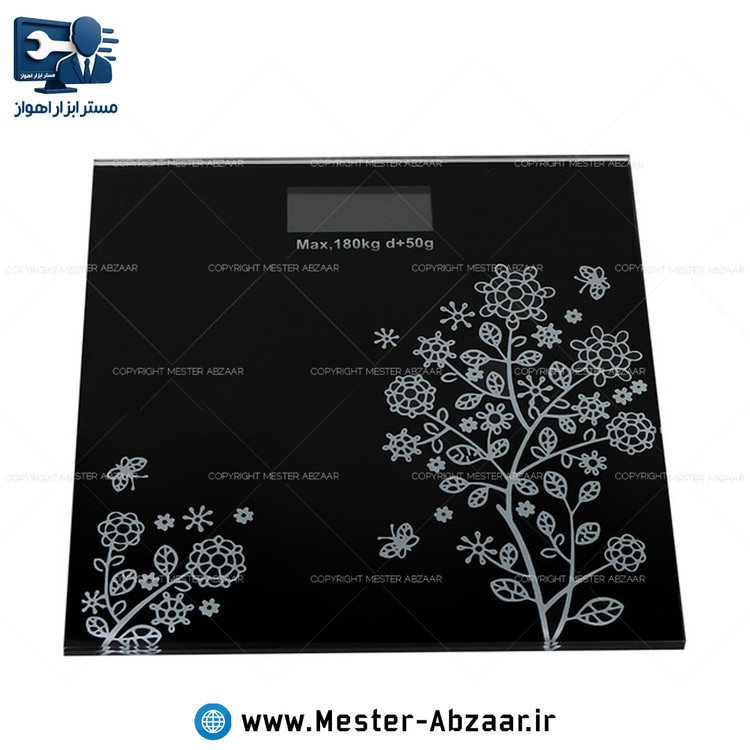 ترازو دیجیتالی شیشه ای دارای دما سنج مدل bathroom scale