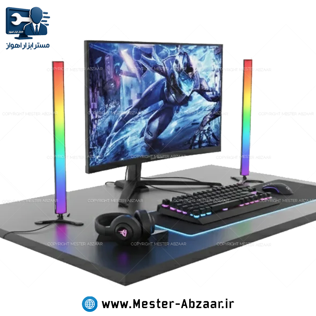 چراغ رقص نور اکولایزر استندی سنسور حساس به صدا هفت رنگ LED مدل TABLE LAMP
