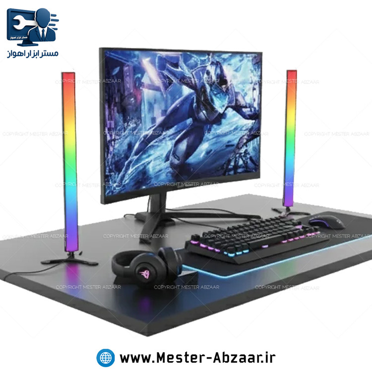 چراغ رقص نور اکولایزر استندی سنسور حساس به صدا هفت رنگ LED مدل TABLE LAMP