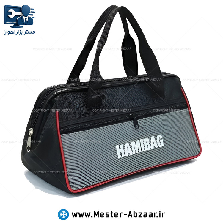 کیف ابزار برزنتی 37 در 18 سانتی پایه دار برند هامی بگ مدل HAMIBAG 37CM مینی سنگ جت دریل ابزار دستی