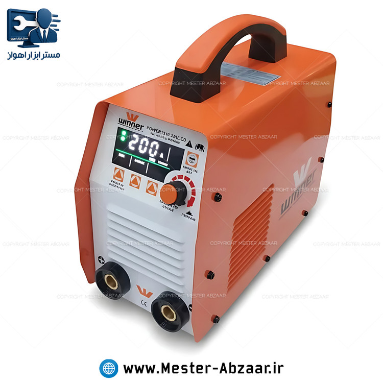 اینورتر جوشکاری 200 آمپر وینر قابلیت آرگون و الکترود پنل جدید دیجیتال مدل WINNER 1510-200LCD با گارانتی موتورجوش