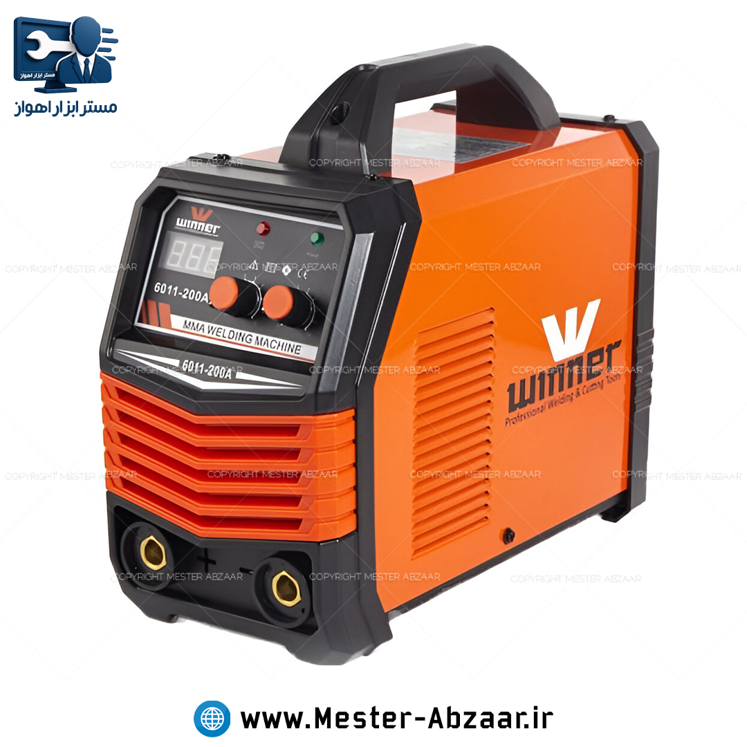 اینورتر جوشکاری 200 آمپر دیجیتال وینر قابلیت الکترود نیکل دار مدل WINNER 6011-200A با گارانتی موتورجوش