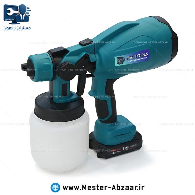 پیستوله رنگ شارژی 48 ولت دو باتری مستر تولز مدل MR.TOOLS 48V CHARGING SPRAY GUN رنگ پاش