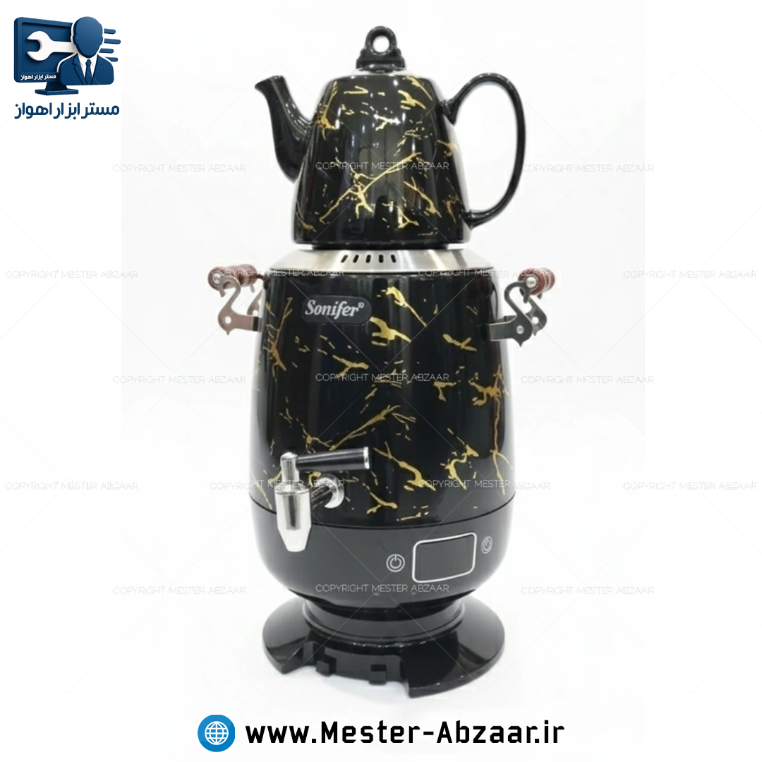 چای ساز سماور برقی 2200 وات 4 لیتری طرح دار سونیفر مدل SONIFER SF-2137