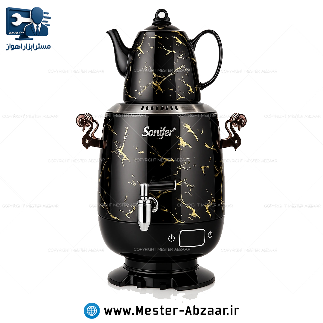 چای ساز سماور برقی 2200 وات 4 لیتری طرح دار سونیفر مدل SONIFER SF-2137
