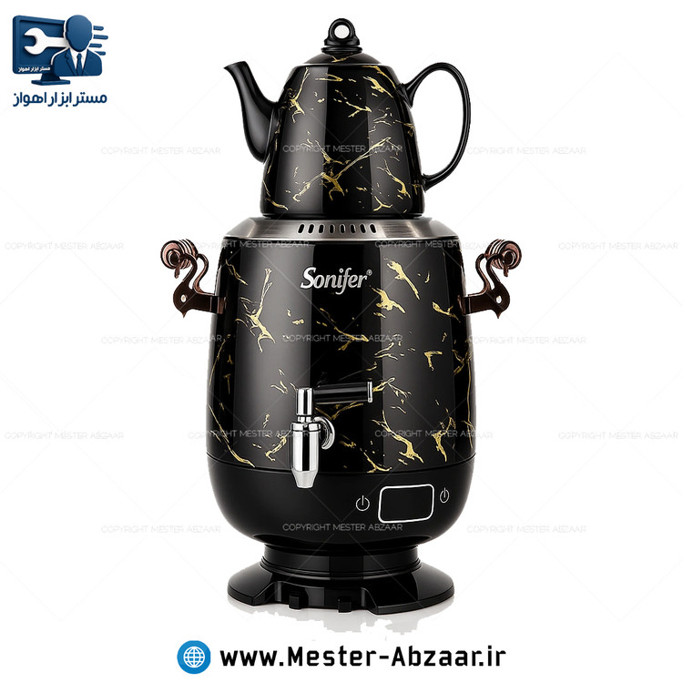 چای ساز سماور برقی 2200 وات 4 لیتری طرح دار سونیفر مدل SONIFER SF-2137