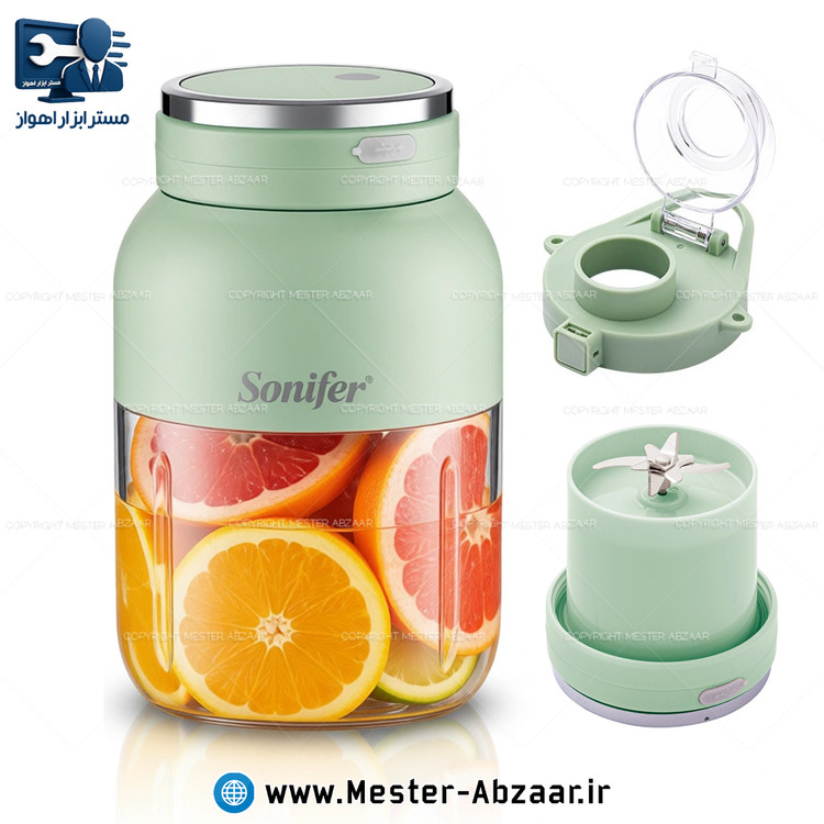 میکسر و شیکر شارژی دو کاره ماگ آب میوه گیر مسافرتی همراه برند سونیفر مدل SONIFER SF-8131