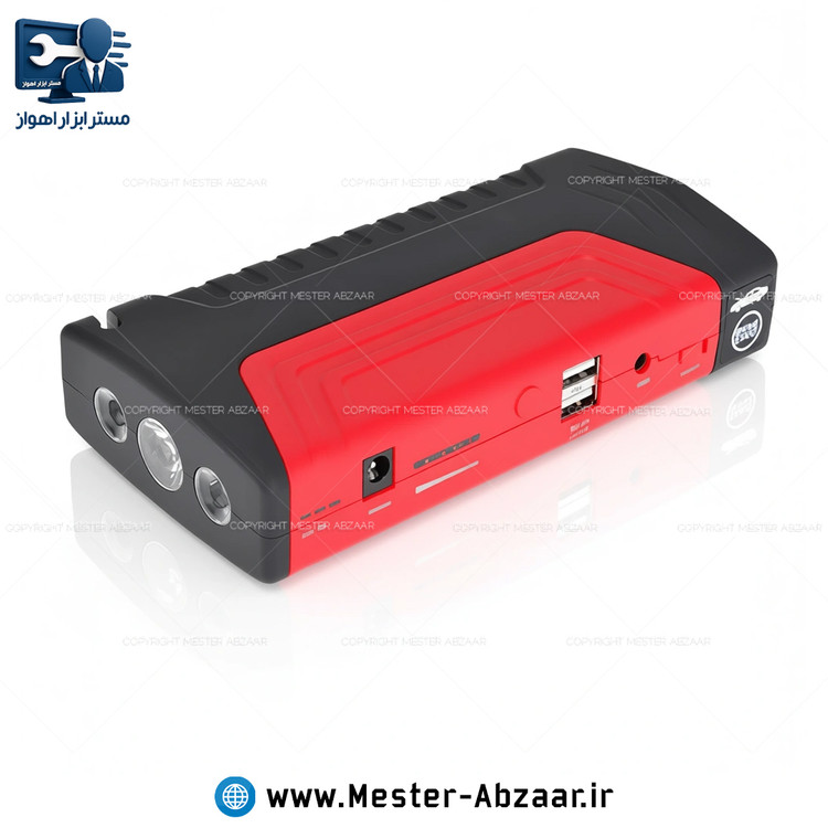 پاوربانک و جامپ استارتر 600 آمپر خودرو چراغ پلیسی برند مستر اسمارت مدل mr.SMART MB-15