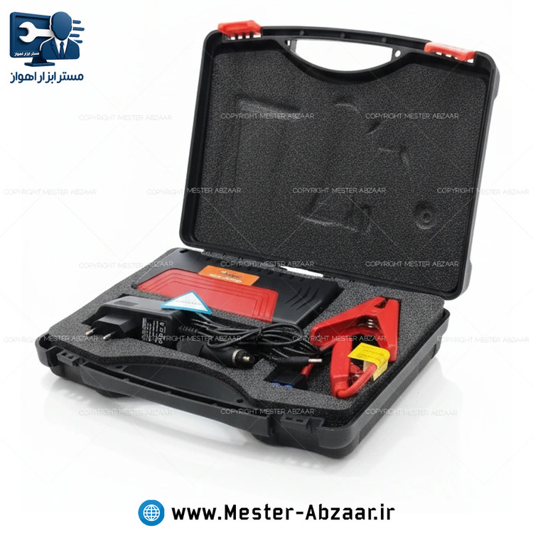 پاوربانک و جامپ استارتر 600 آمپر خودرو چراغ پلیسی برند مستر اسمارت مدل mr.SMART MB-15