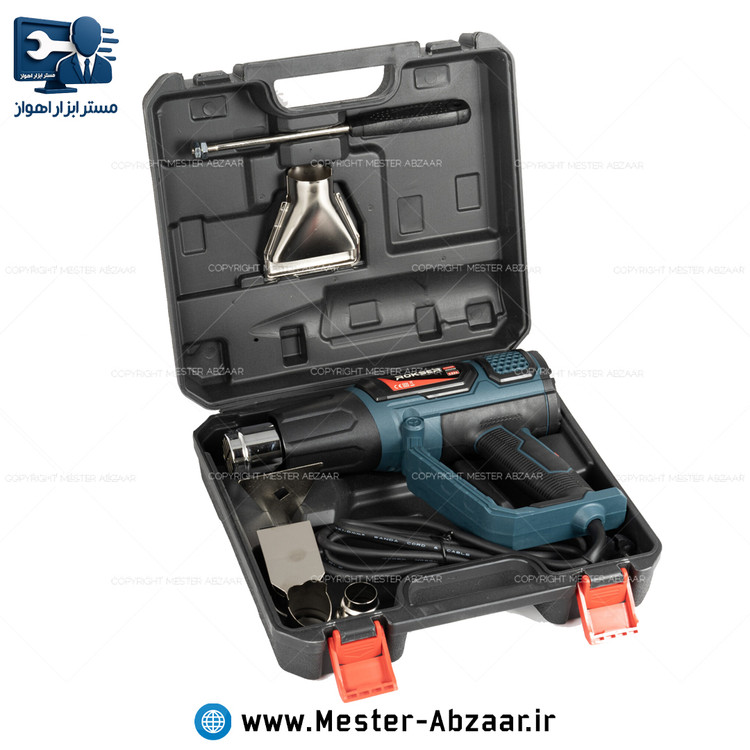 سشوار حرارتی صنعتی راکسر 2000 وات دیمردار با کیف و گارانتی مدل ROKSER 1221