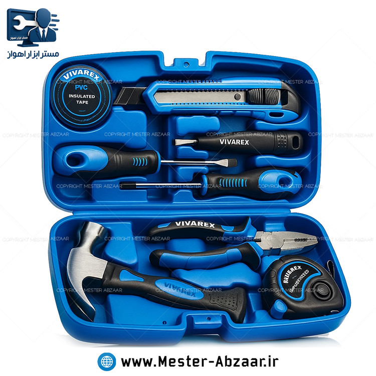ست 8 پارچه ابزار دستی ویوارکس با کیف حمل مدل VIVAREX VR0008-HTK