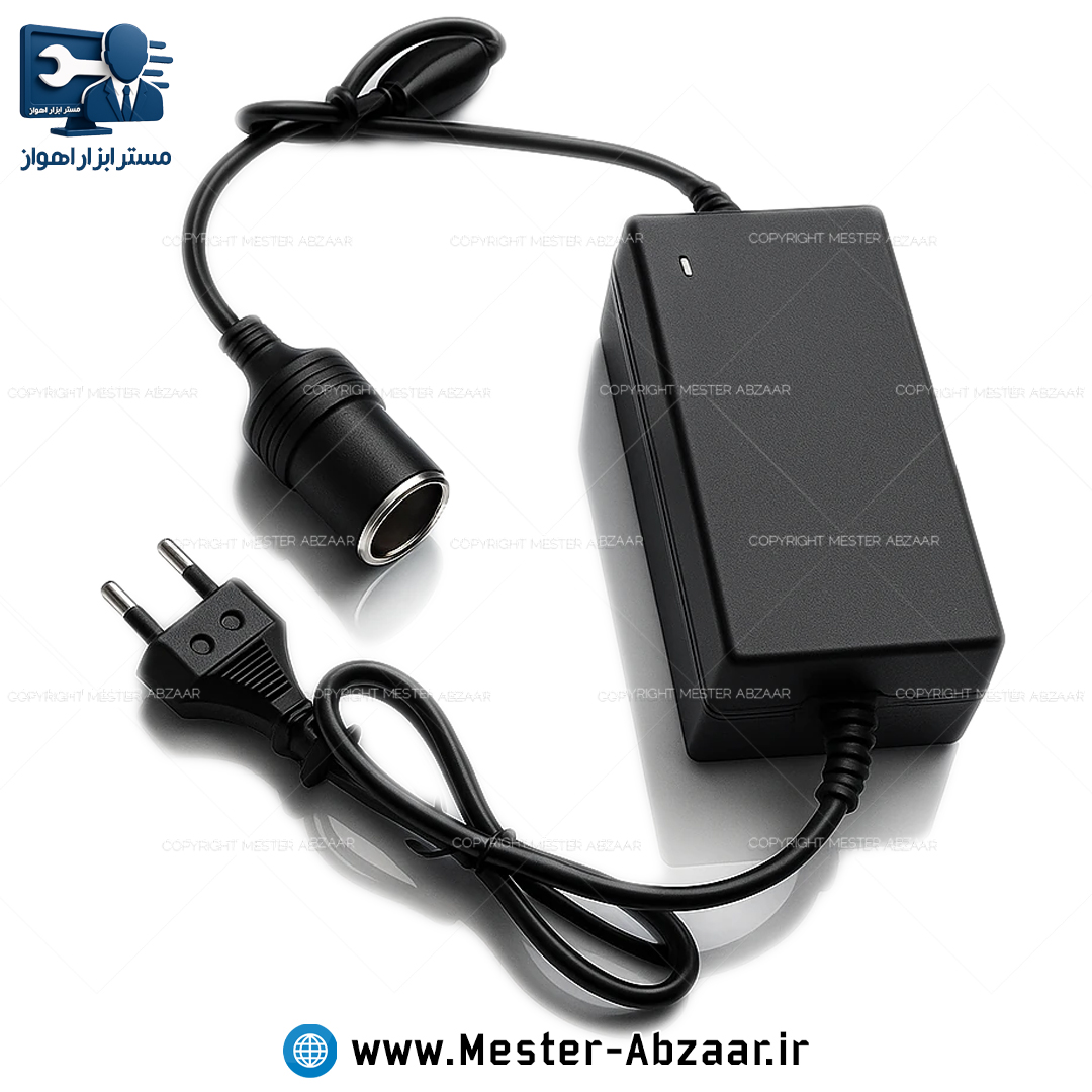 مبدل تبدیل برق شهری 220 به 12 ولت فندکی باتری ماشین ۱۰ و ۱۵ و ۲۰ آمپر انتخابی آداپتور کیفیت بالا آدابتور مدل TRANS 220TO12