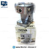 اسپرسو قهوه ساز 140 نیمه صنعتی تمام استیل نوا پمپ 15 بار با هواگیری رایگان مدل NOVA NCM-140EXPS اسپرسوساز نووا