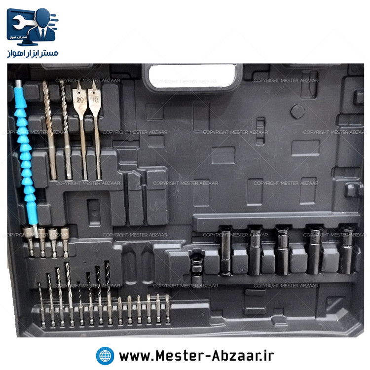 کیف حمل ابزار BMC پک چهار پارچه ( مناسب بکس و فرز و دریل و بتن کن شارژی ) با اقلام مته و بکس و رابط خرطومی مدل VIVAREX 2404 BAG بدون دستگاه شارژی