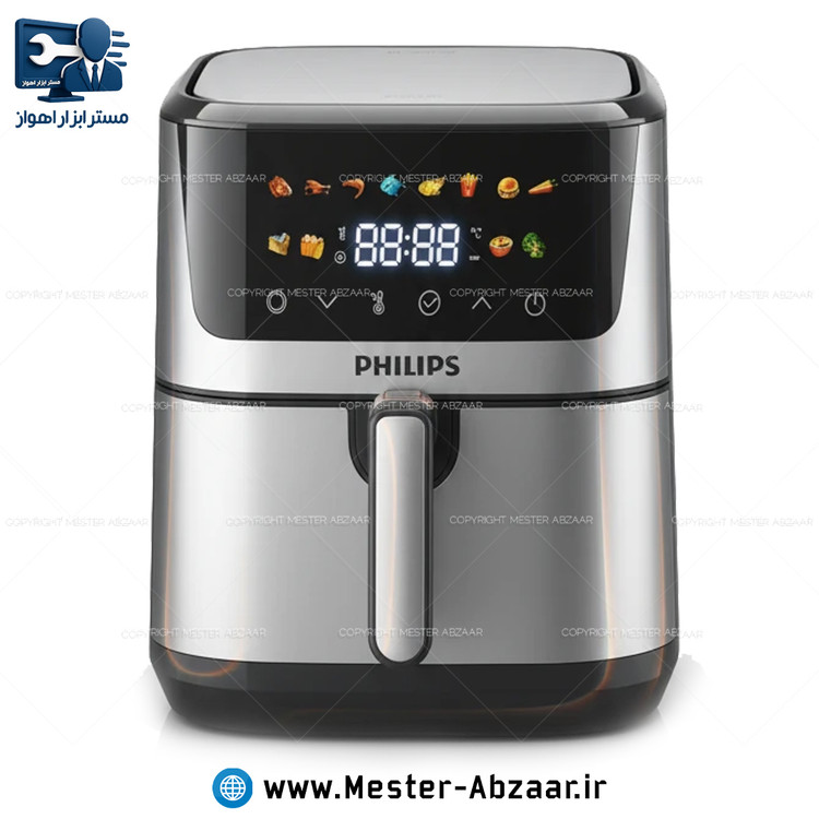 سرخ کن هواپز 15 لیتری لمسی دو ۲ المنت بدون روغن 2800 وات دیجیتالی فیلیپس بزرگ سرخکن همراه سبد جدا شونده مدل PHILIPS 9274/90