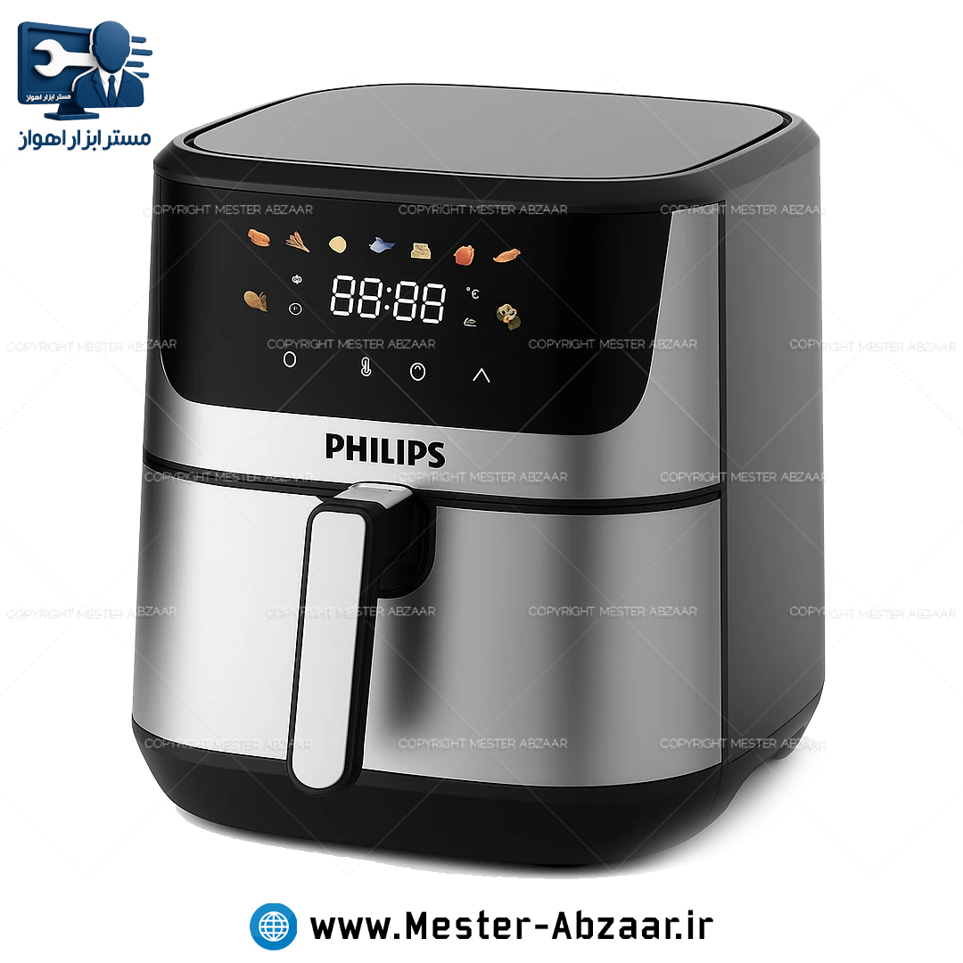 سرخ کن هواپز 15 لیتری لمسی دو ۲ المنت بدون روغن 2800 وات دیجیتالی فیلیپس بزرگ سرخکن همراه سبد جدا شونده مدل PHILIPS 9274/90