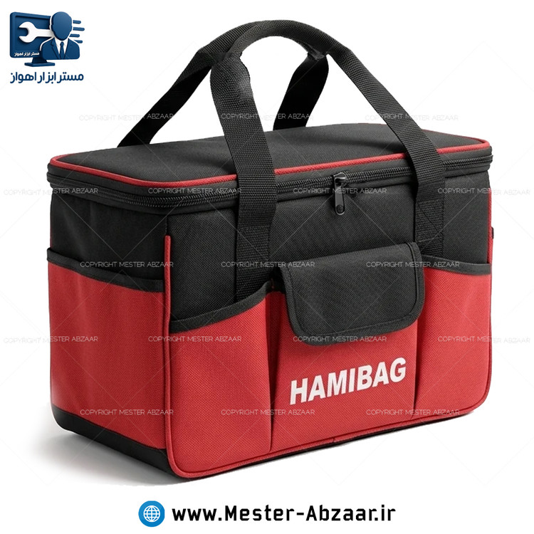 کیف ابزار اینورتر سایز بزرگ پارچه برزنتی 7 جیب مدل هامی بگ HAMIBAG