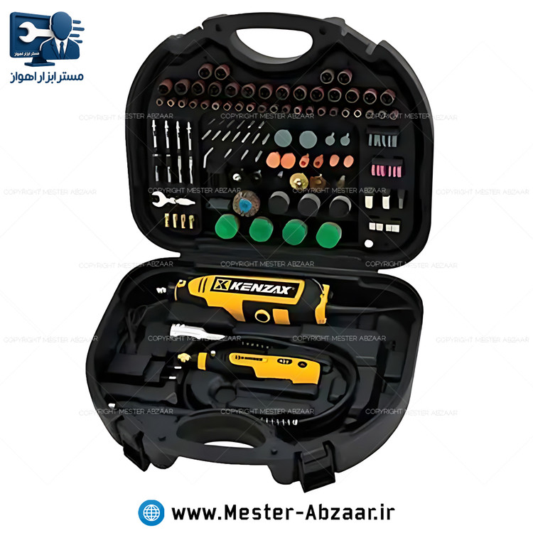 فرز انگشتی مینیاتوری حکاکی حرفه ای دو موتوره 255 پارچه کیف BMC کنزاکس با گارانتی مدل KENZAX 3565