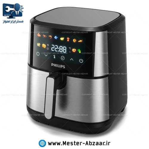 سرخ کن هواپز 15 لیتری لمسی دو ۲ المنت بدون روغن فیلیپس مدل PHILIPS PH-6872 بزرگ سرخکن سبد جدا شونده پنل رنگی