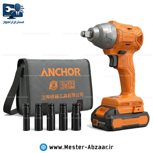 بکس شارژی 310 نیوتون براشلس 20 ولت با کیف و سری بکس برند آنکور PM مدل ANCHOR DCW4