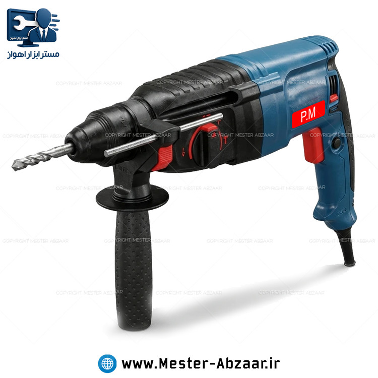 دریل تخریب بتن کن سه کیلویی 800 وات سه کاره پی ام با گارانتی کد 11253 مدل P.M PM-11253