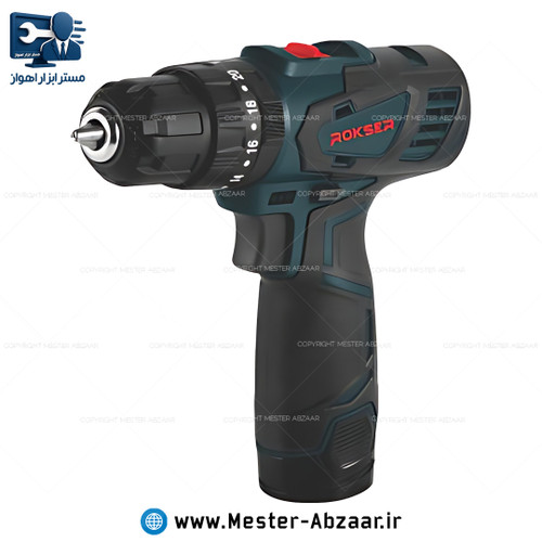 دریل شارژی چکشی 12 ولت راکسر با گارانتی و کیف مدل ROKSER 9512