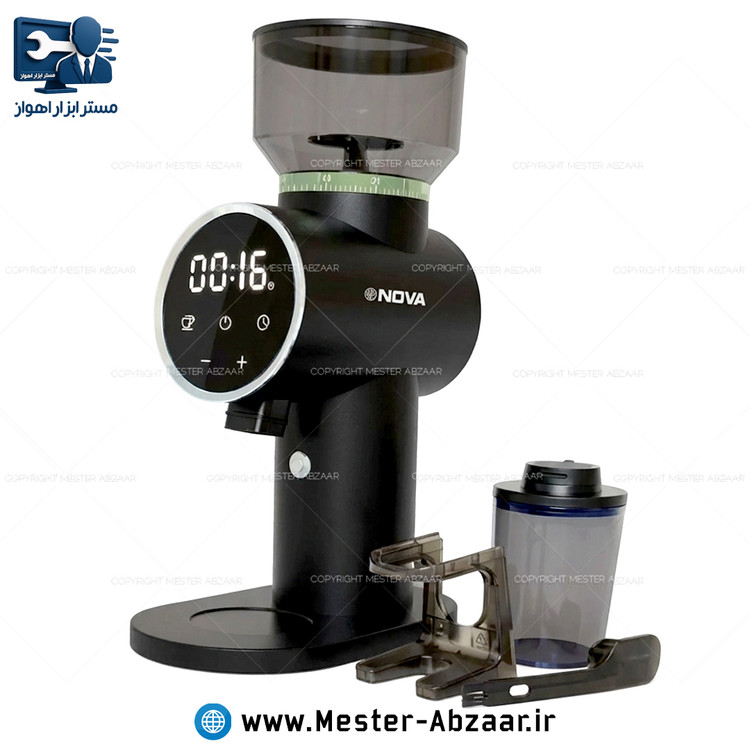 آسیاب قهوه دیجیتال لمسی 200 وات نوا کد 3682 جدید مدل نووا NOVA NM-3682HPDG