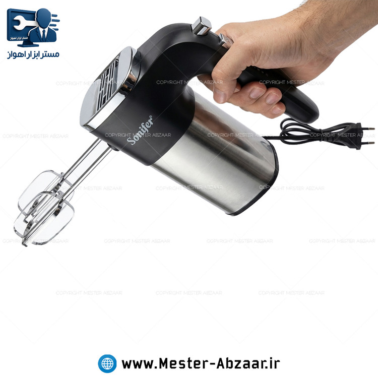 همزن برقی کاسه دار دو کاره 500 وات 3.5 لیتری سونیفر مدل SONIFER SF-7037 مخلوط کن