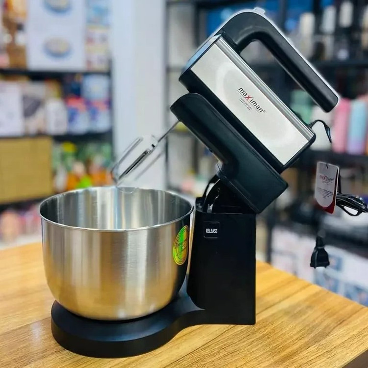 همزن برقی کاسه دار دو کاره 300 وات 3 لیتری مکسی من مدل MAXIMAN MAX-2020 مخلوط کن مکسیمن