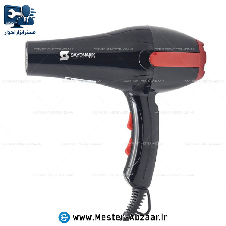 سشوار برقی دو سرعته 2000 وات سایونا باد گرم و سرد خانگی مدل SAYONA pps SY-2001