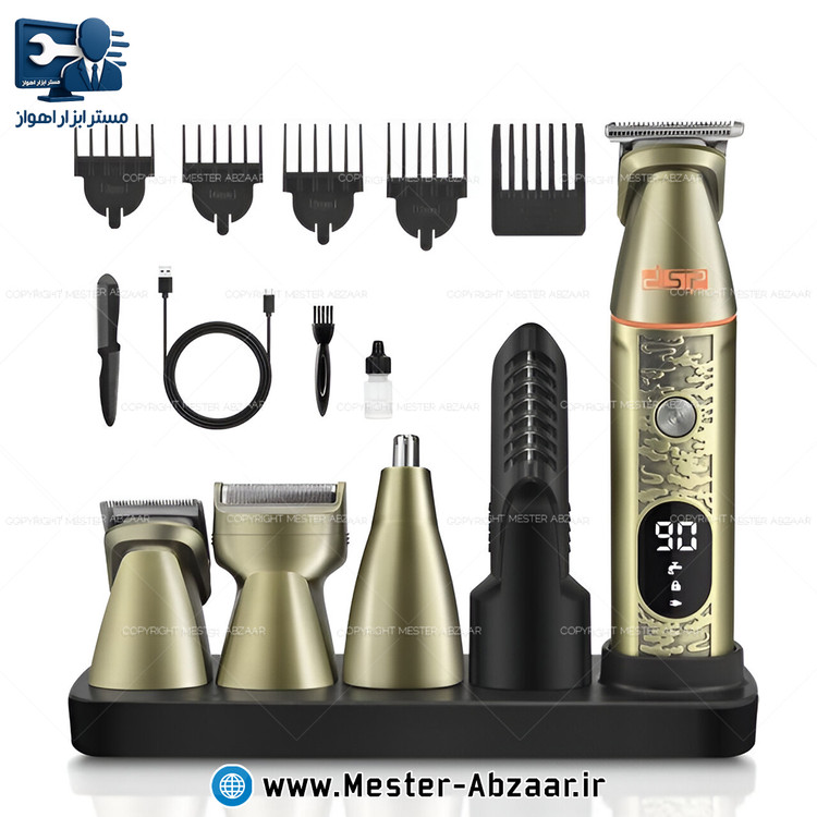 ماشین اصلاح طرح گلد شارژی و موزر شیور 6 کاره برند DSP دی اس پی مدل 90642A