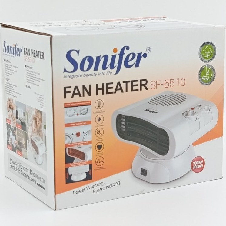 هیتر فن دار گردن متحرک برقی 2000 وات سونیفر کد Sonifer SF-6510 بخاری رومیزی