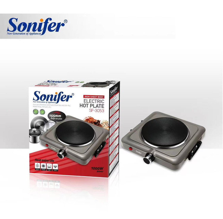 اجاق گاز برقی مسافرتی المنتی صفحه ای 1000 وات برند سونیفر مدل SONIFER SF-3053