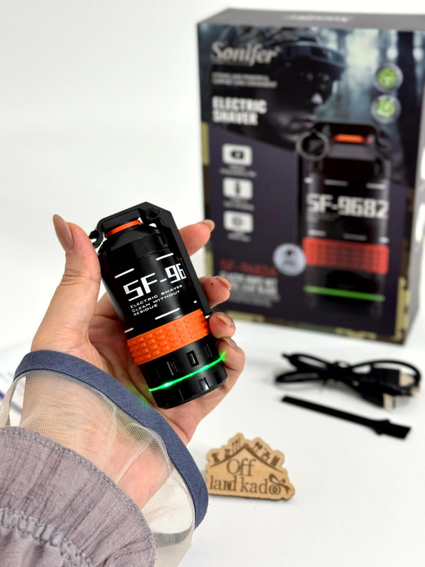 شیور شارژی طرح فانتزی نارنجک برند سونیفر مدل Sonifer SF-9682A ریش تراش صفر زن موزر
