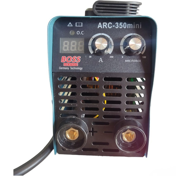 اینورتر جوشکاری آرک 350 باس دو ولوم با کیف و پنل دیجیتال سوکت کوچک مدل BOSS ARC-350 mini BOX دستگاه جوش موتورجوش