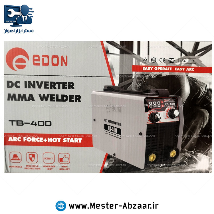 اینورتر جوشکاری 400 آمپر ادون لوگو برجسته نیمه صنعتی TB-400 EDON