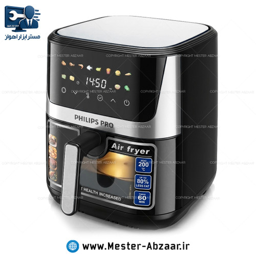 سرخ کن هواپز 15 لیتری لمسی جلو شیشه ای بدون روغن 3000 وات دیجیتالی فیلیپس پرو سرخکن مدل PHILIPS pro PH-1887