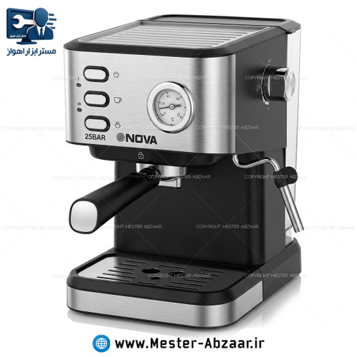 اسپرسو و قهوه ساز 2200 وات نوا 147 پمپ 25 بار اسپرسوساز نووا با هواگیری رایگان مدل NOVA NCM-147