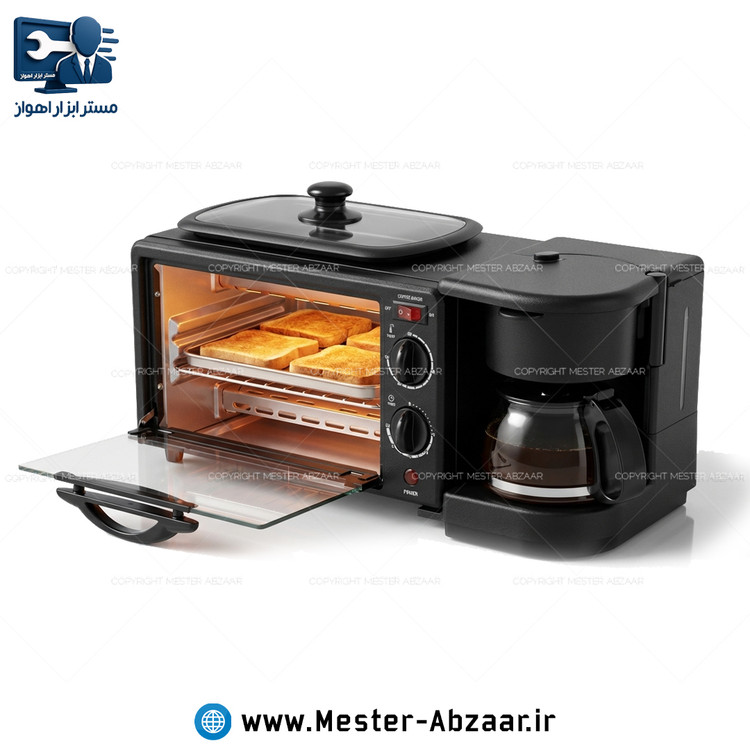صبحانه ساز 3 کاره سونیفر ( آون توستر و قهوه جوش و گریل ) برند SONIFER SF-4004