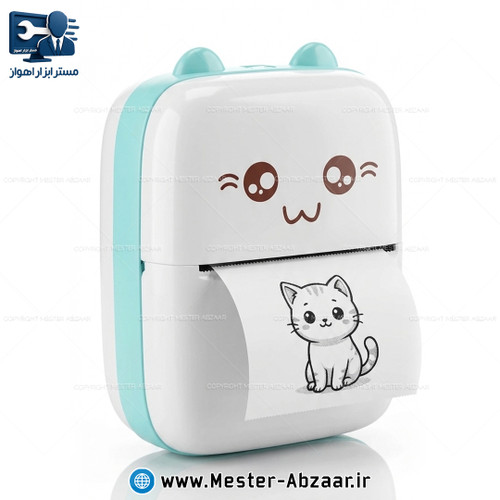 مینی پرینتر شارژی فانتزی بلوتوثی مدل MINI PRINTER X1 طرح گربه و پنگوئن