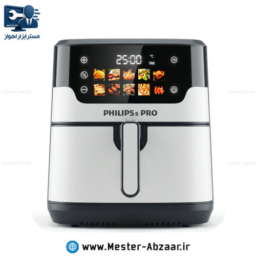 سرخ کن هواپز 15 لیتری لمسی دو ۲ المنت بدون روغن 3000 وات صفحه تخت فیلیپس پرو مدل PHILIPSs PRO PH-1899 بزرگ سرخکن همراه سبد جدا شونده صفحه رنگی