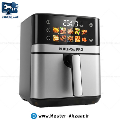 سرخ کن هواپز 15 لیتری لمسی دو ۲ المنت بدون روغن 3000 وات صفحه تخت فیلیپس پرو مدل PHILIPSs PRO PH-1898 سرخکن با سبد جدا شونده صفحه رنگی