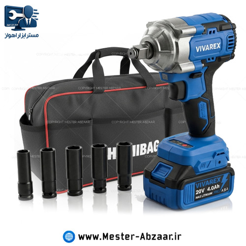 بکس شارژی 20 ولت 4 آمپر 500 نیوتون براشلس ویوارکس با گارانتی با کیف برزنتی مدل VIVAREX VR2450-IWK